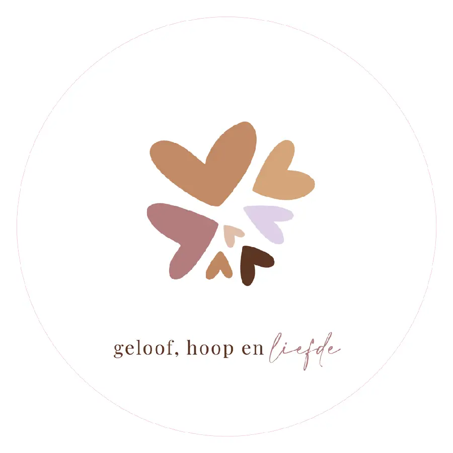 Geloof, Hoop, Liefde muurcirkel 25 cm