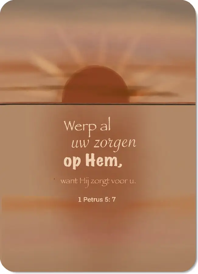 Enkele kaart: Werp al uw zorgen