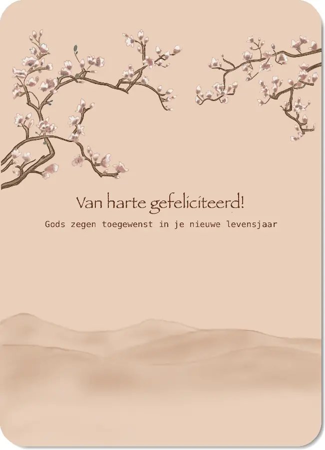 Enkele kaart: Gefeliciteerd verjaardag