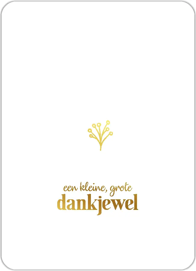 Enkele kaart: Een kleine grote dankjewel