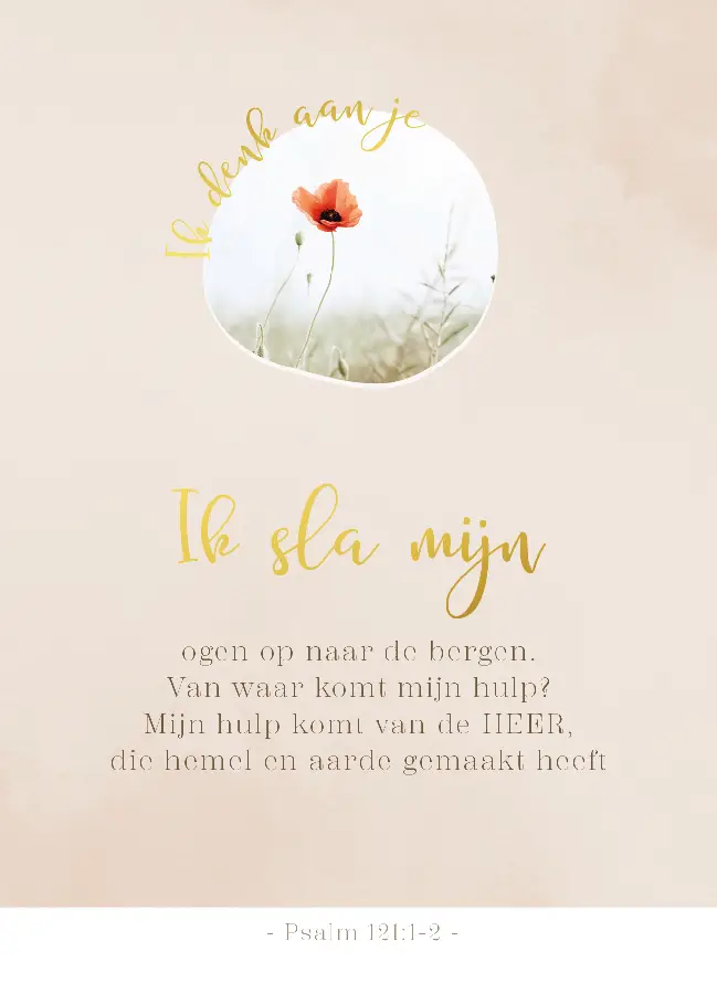 Enkele kaart: Ik denk aan je