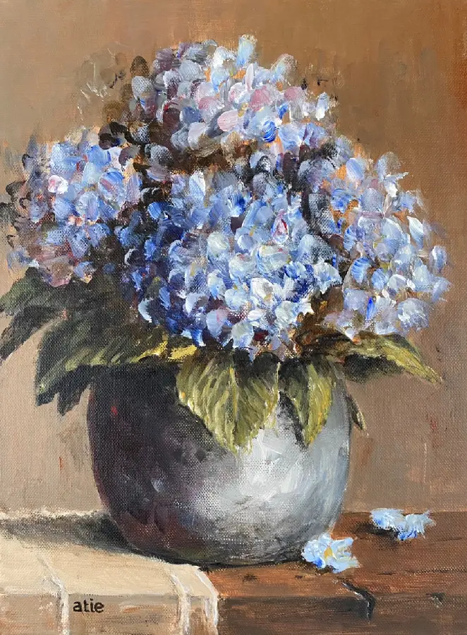 Kaart: A5 Blanco (hortensia)