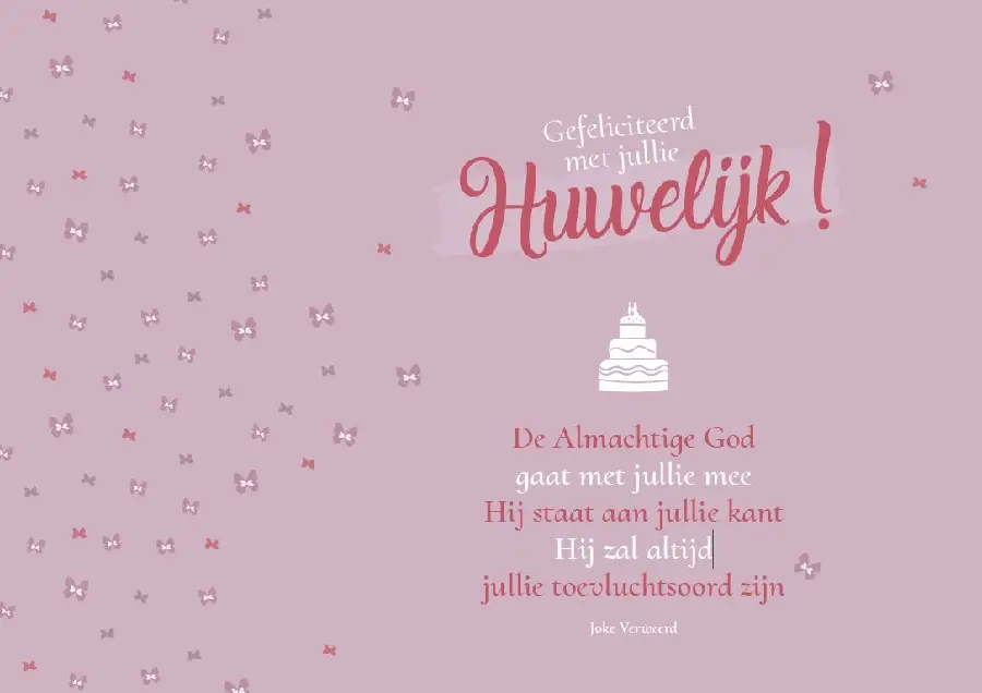 Enkele kaart: Gefeliciteerd huwelijk