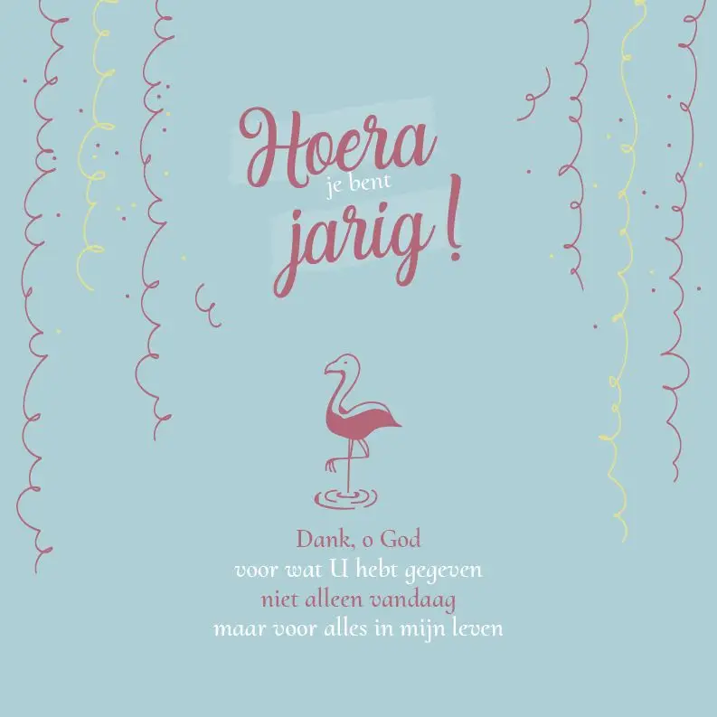 Enkele kaart: Hoera jarig