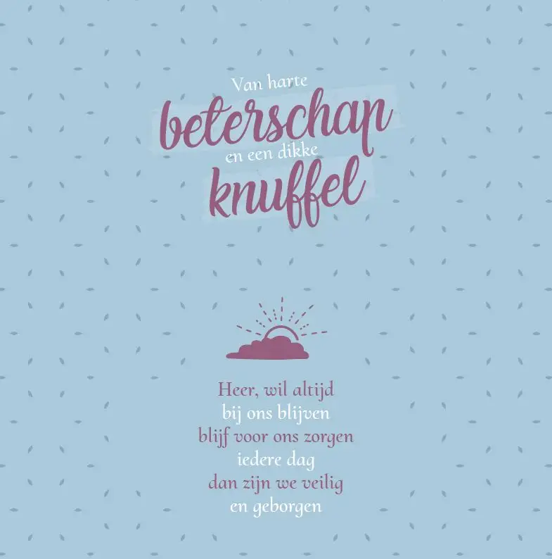 Enkele kaart: Beterschap