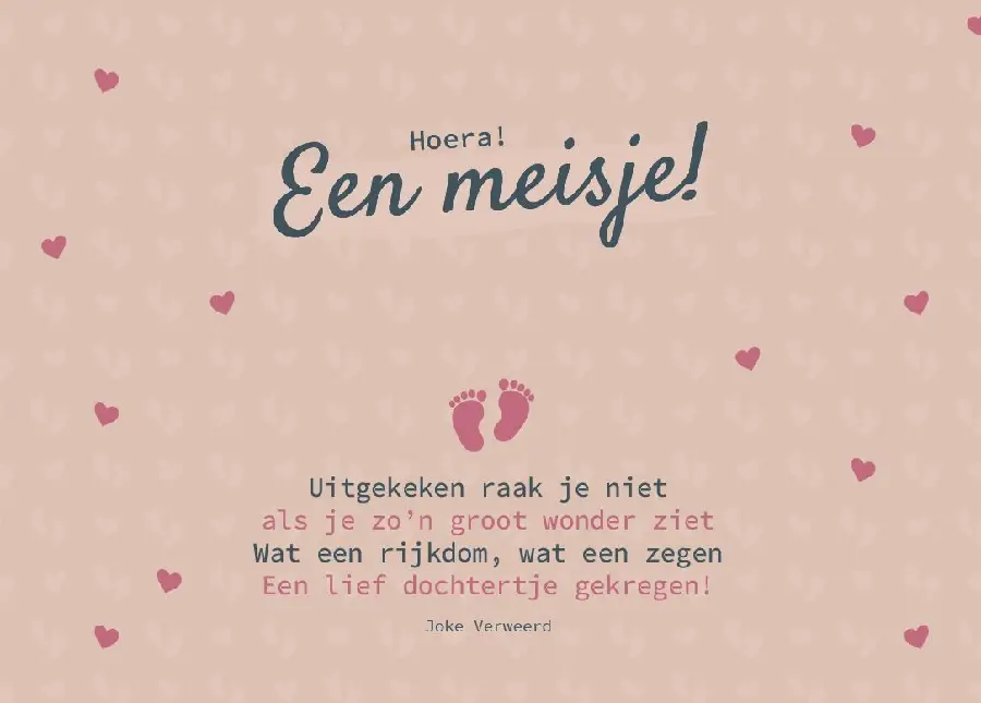 Enkele kaart: Geboorte dochter