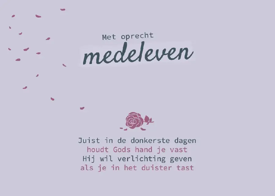 Enkele kaart: Met oprecht medeleven