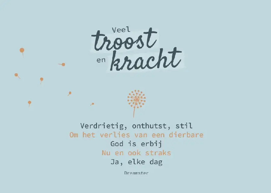 Enkele kaart: Troost en kracht