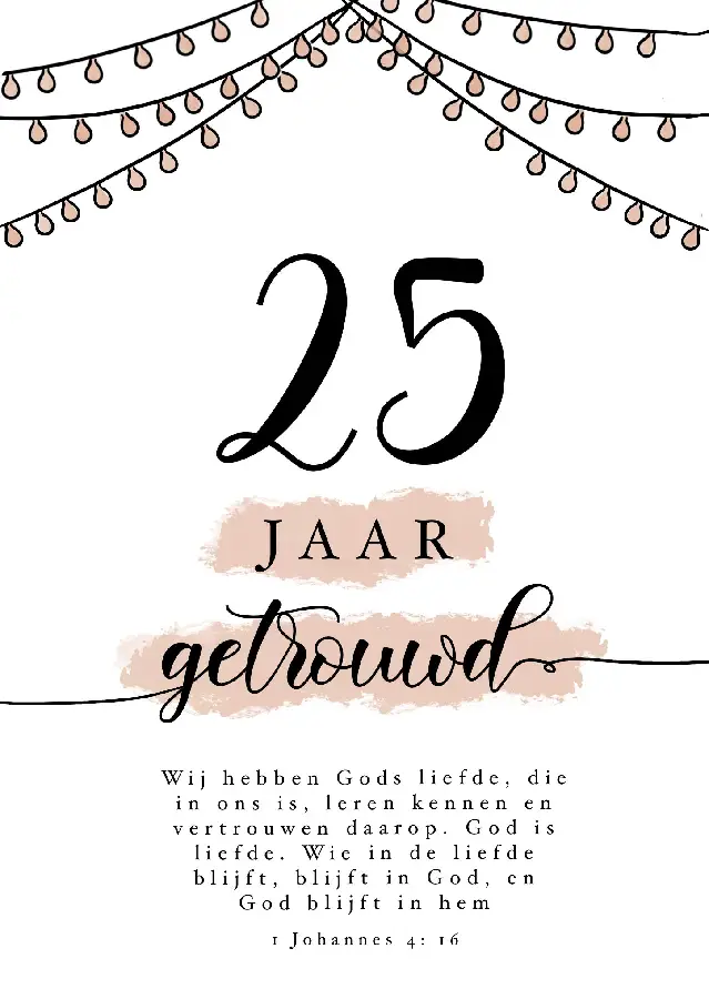 25 jaar getrouwd