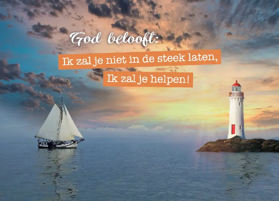 Ansichtkaart A6: God belooft