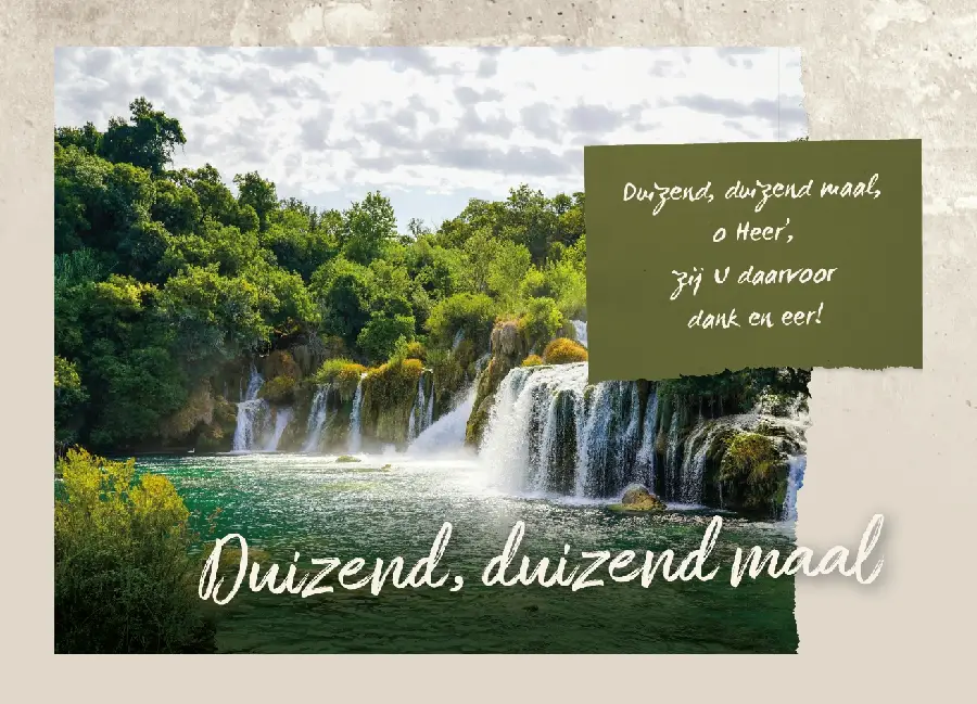 Ansichtkaart A6: God kan oneindig veel