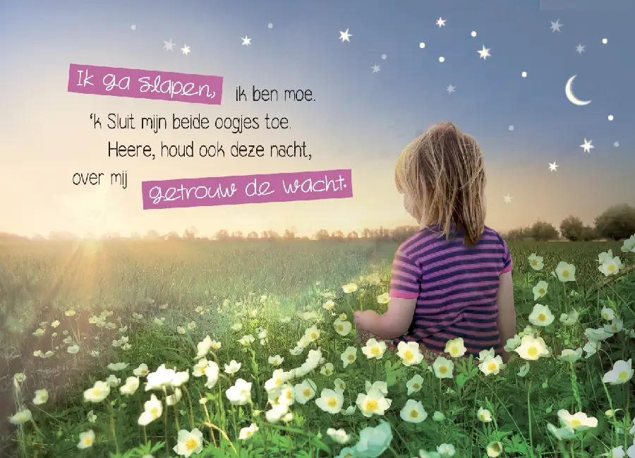Ansichtkaart A6: Ik ga slapen, ik ben