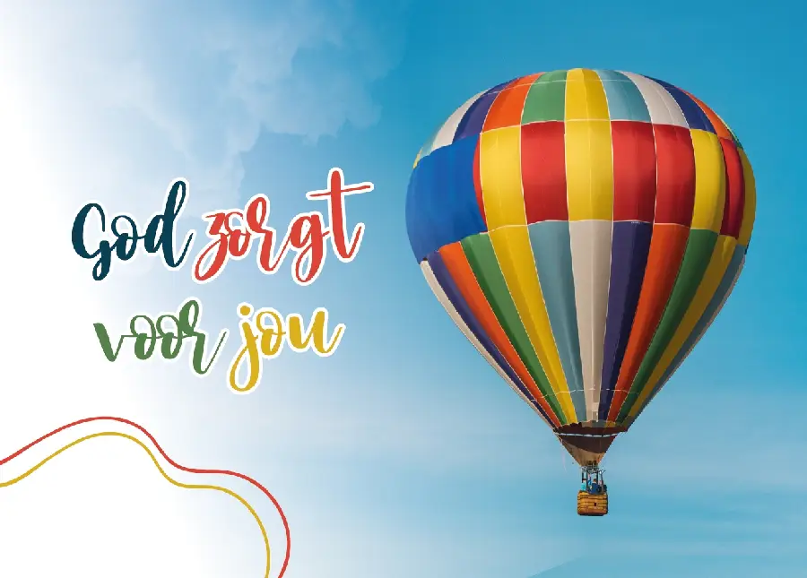 Ansichtkaart A6: God zorgt voor jou