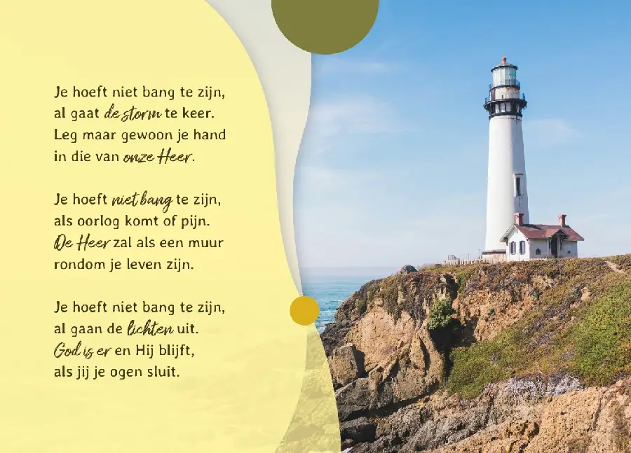 Ansichtkaart A6: Je hoeft niet bang te