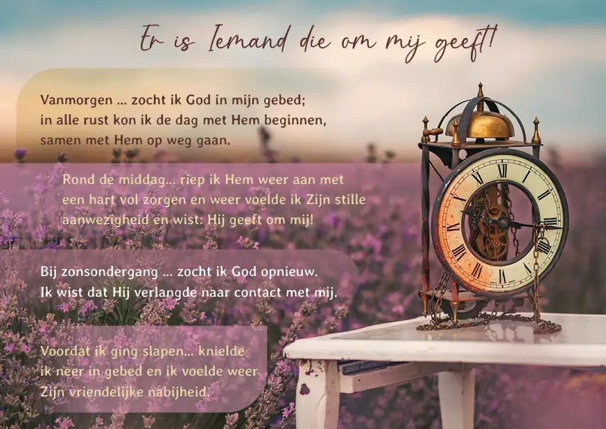 Ansichtkaart A6: Er is Iemand die om mij