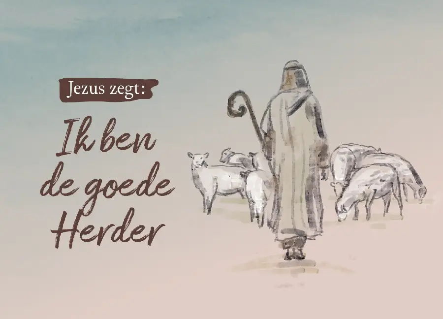 Ansichtkaart A6: Ik ben de Goede Herder