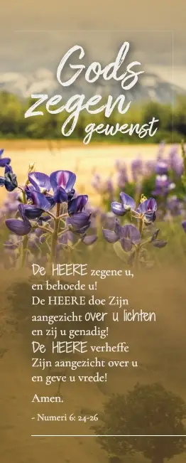 Boekenlegger: Gods zegen gewenst