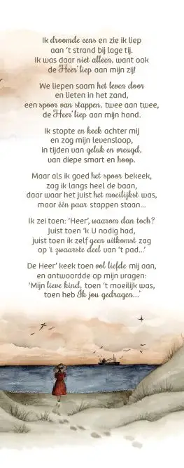 Boekenlegger: Voetstappen in het zand