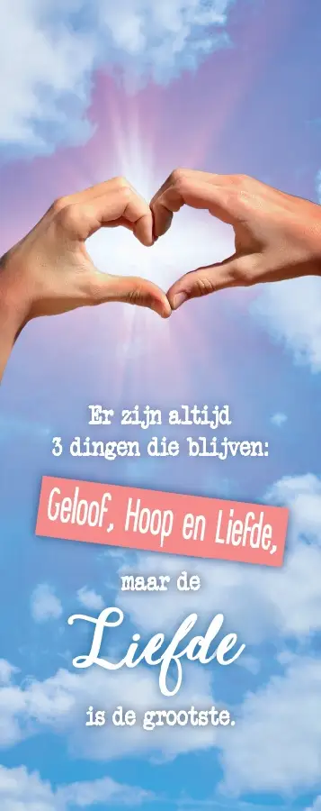 Boekenlegger: Geloof, hoop en liefde