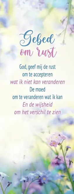 Boekenlegger: Gebed om rust