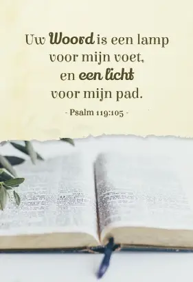 Uitdeelkaartje: Uw woord is een lamp
