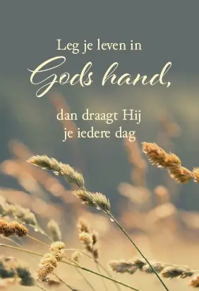 Uitdeelkaartje: Aan de hand van God
