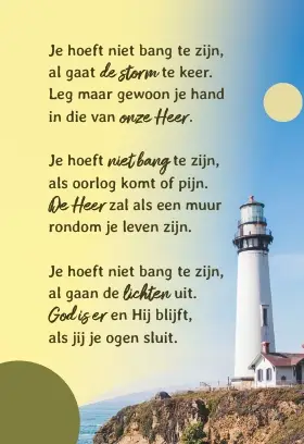 Uitdeelkaartje: Je hoeft niet bang te