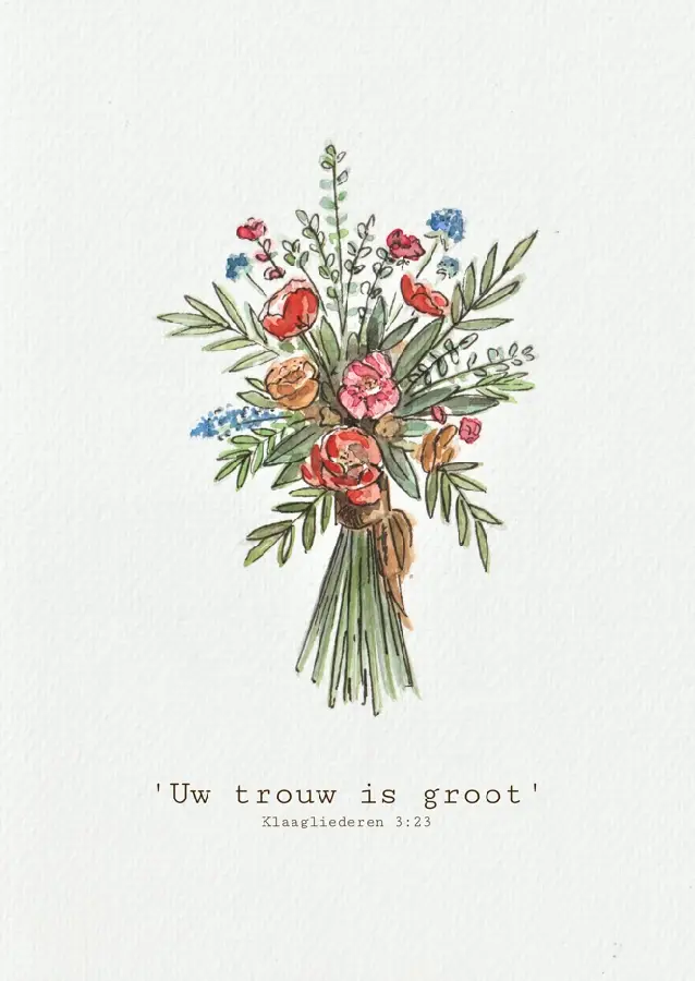 Enkele kaart: Uw trouw is groot