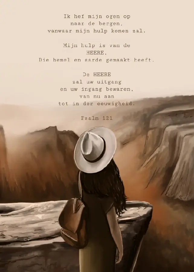 Poster A5: Ik hef mijn ogen op