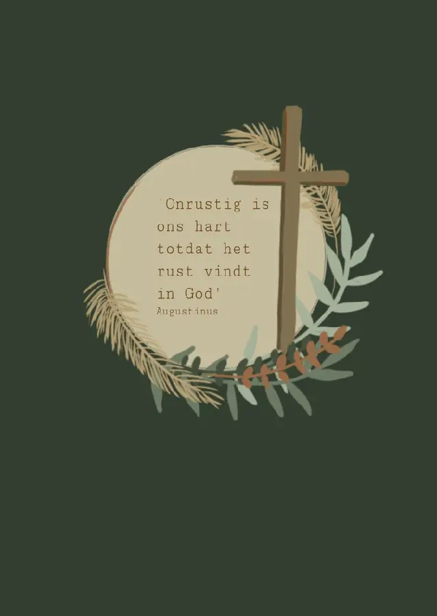 Poster A5: Onrustig is ons hart