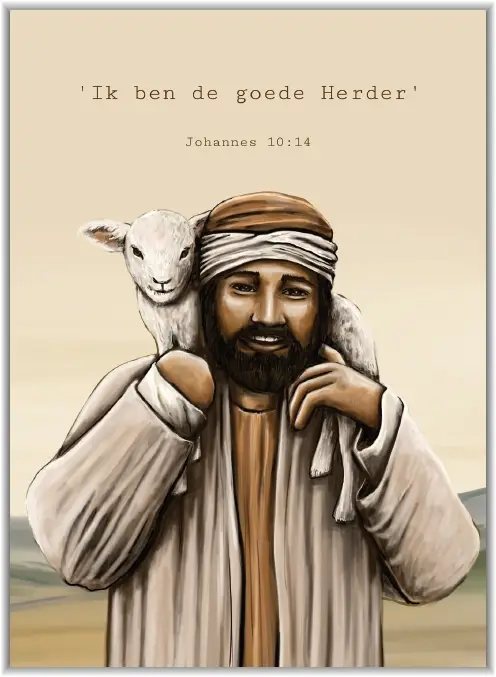 Kaartje A7: Ik ben de goede Herder