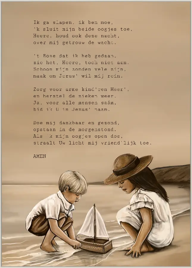 Poster A4: Ik ga slapen, ik ben moe