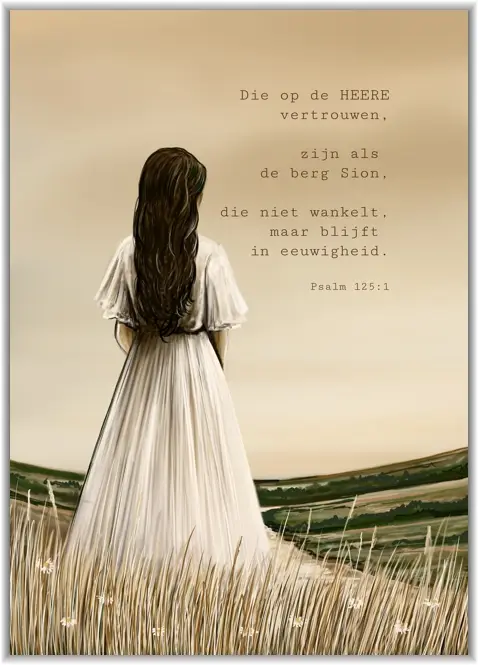 Poster A4: Die op de Heere vertrouwen