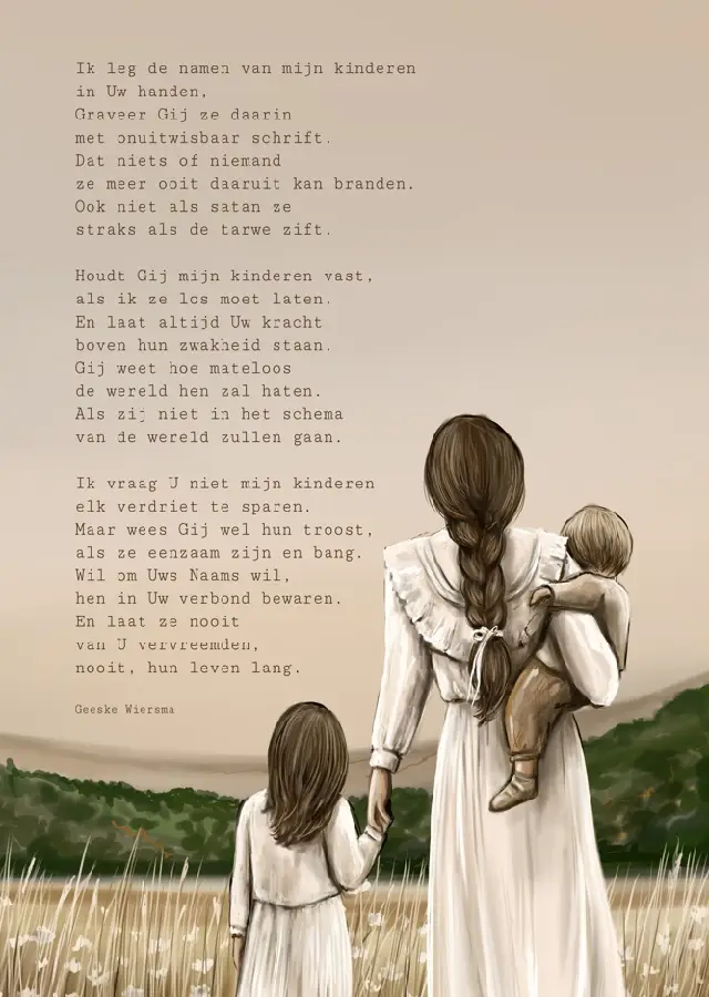 Poster A4: Gebed voor mijn kinderen