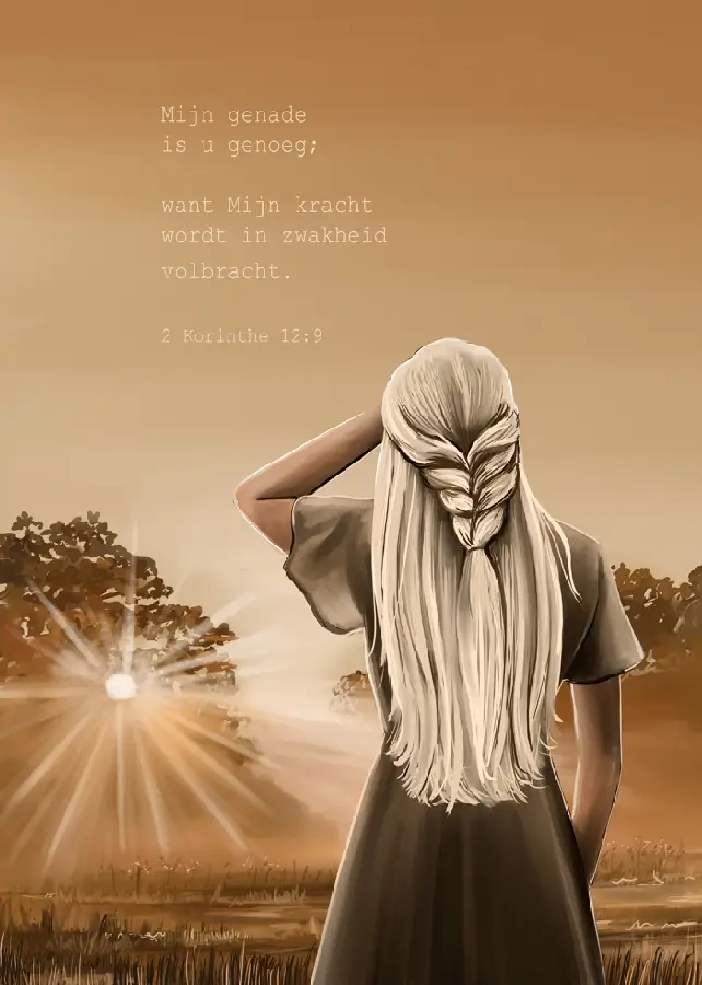 Poster A4: Mijn genade is u genoeg