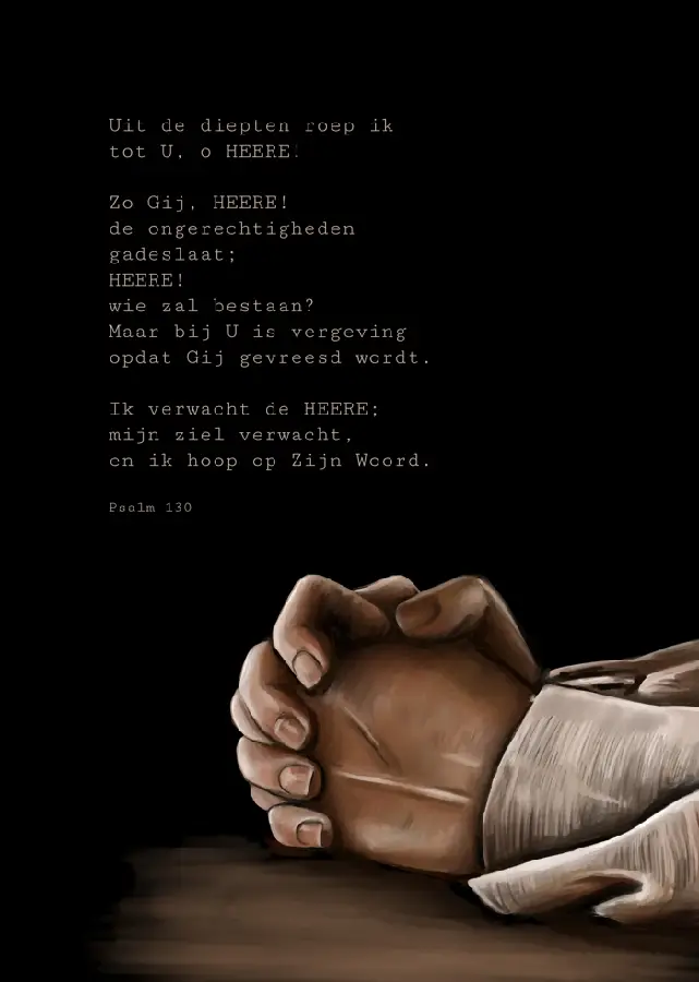 Poster A4: Uit de diepten roep ik tot U