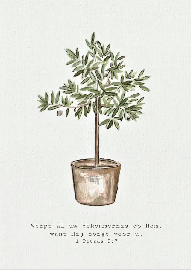 Poster A4: Werpt al uw bekommernis