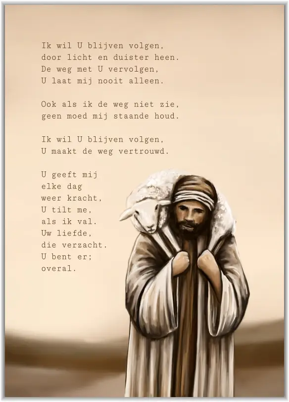 Poster A4: Zie, het Lam Gods