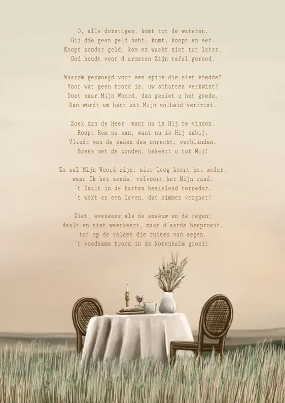 Poster A4: O, alle dorstigen