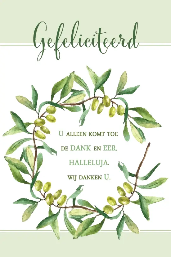 Dubbele kaart: Gefeliciteerd