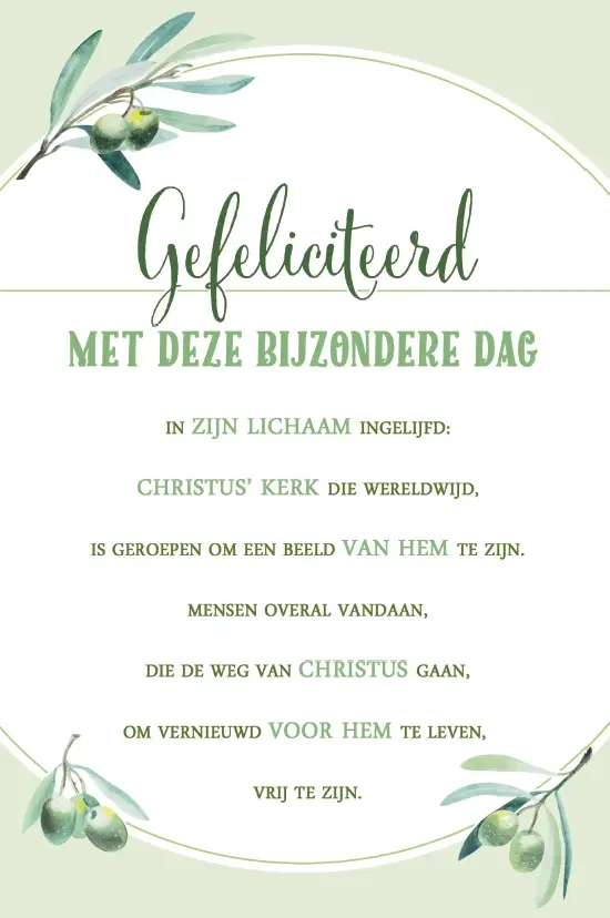 Dubbele kaart: Doop/Belijdenis