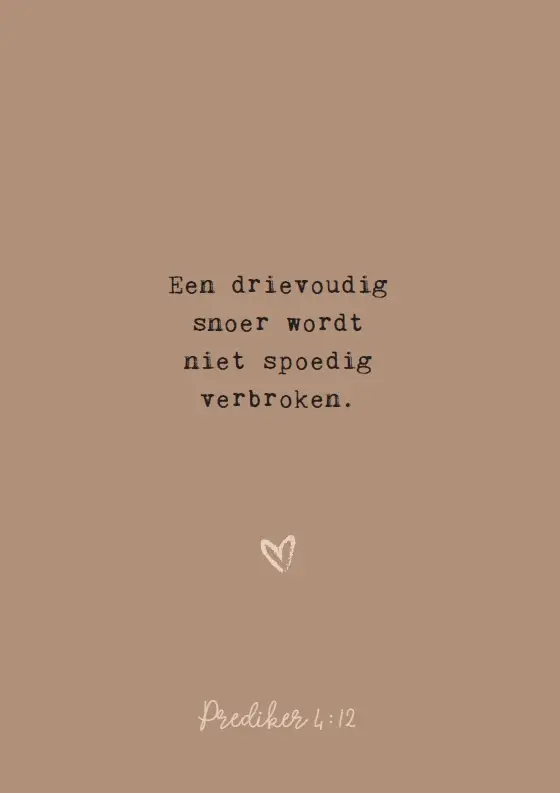 Enkele kaart: Een drievoudig snoer