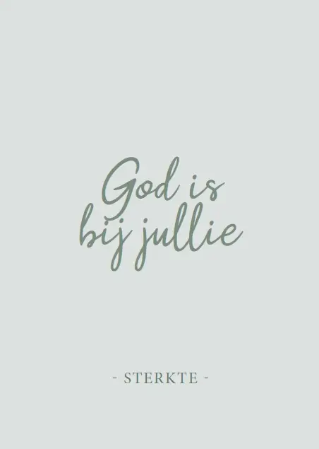 Enkele kaart: God is bij jullie