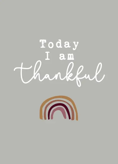 Enkele kaart: Today I am thankful