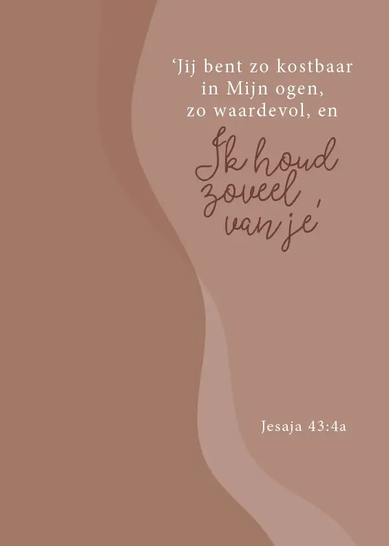 Enkele kaart: Jij bent zo kostbaar