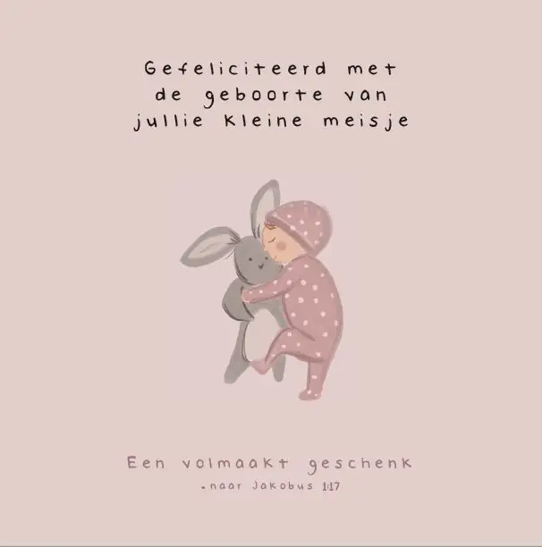 Enkele kaart: Geboorte dochter