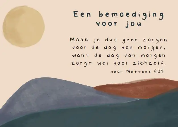 Enkele kaart: Een bemoediging voor jou