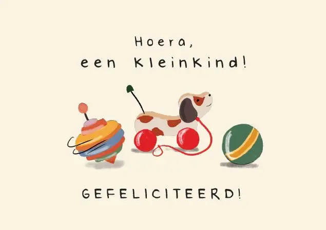 Enkele kaart: Hoera een kleinkind