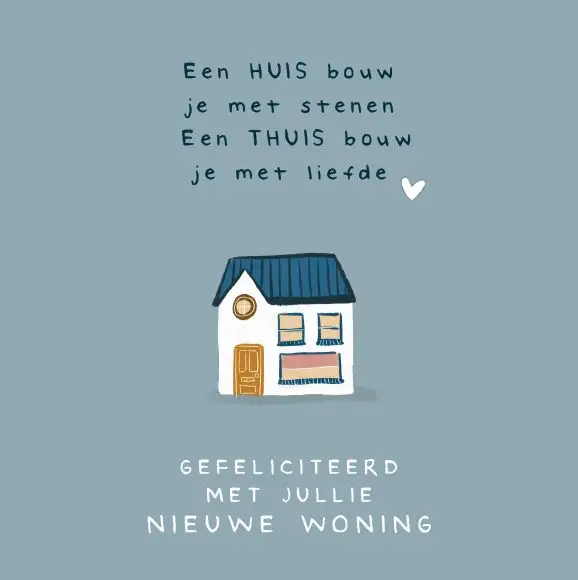 Enkele kaart: Nieuwe woning