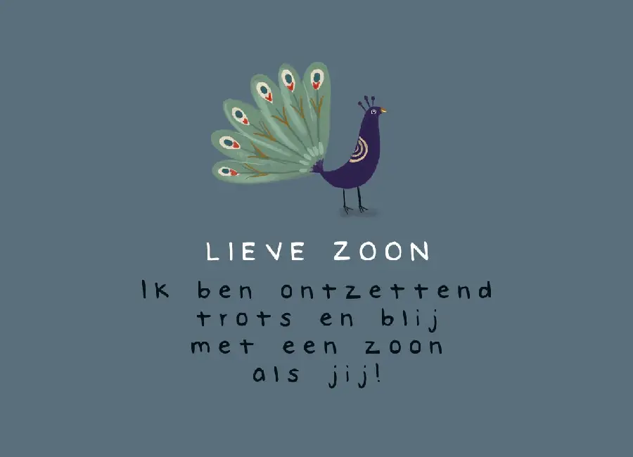 Enkele kaart: Lieve zoon